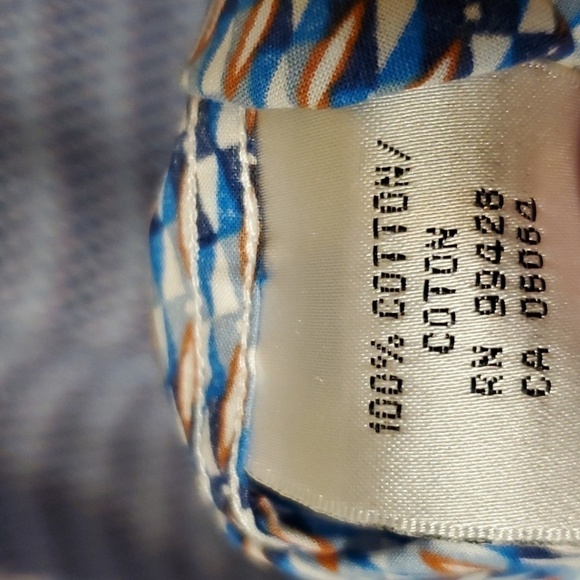 Bugatchi UOMO Slim fit blue graphic Print LS button down Size XL - Picture 4 of 11